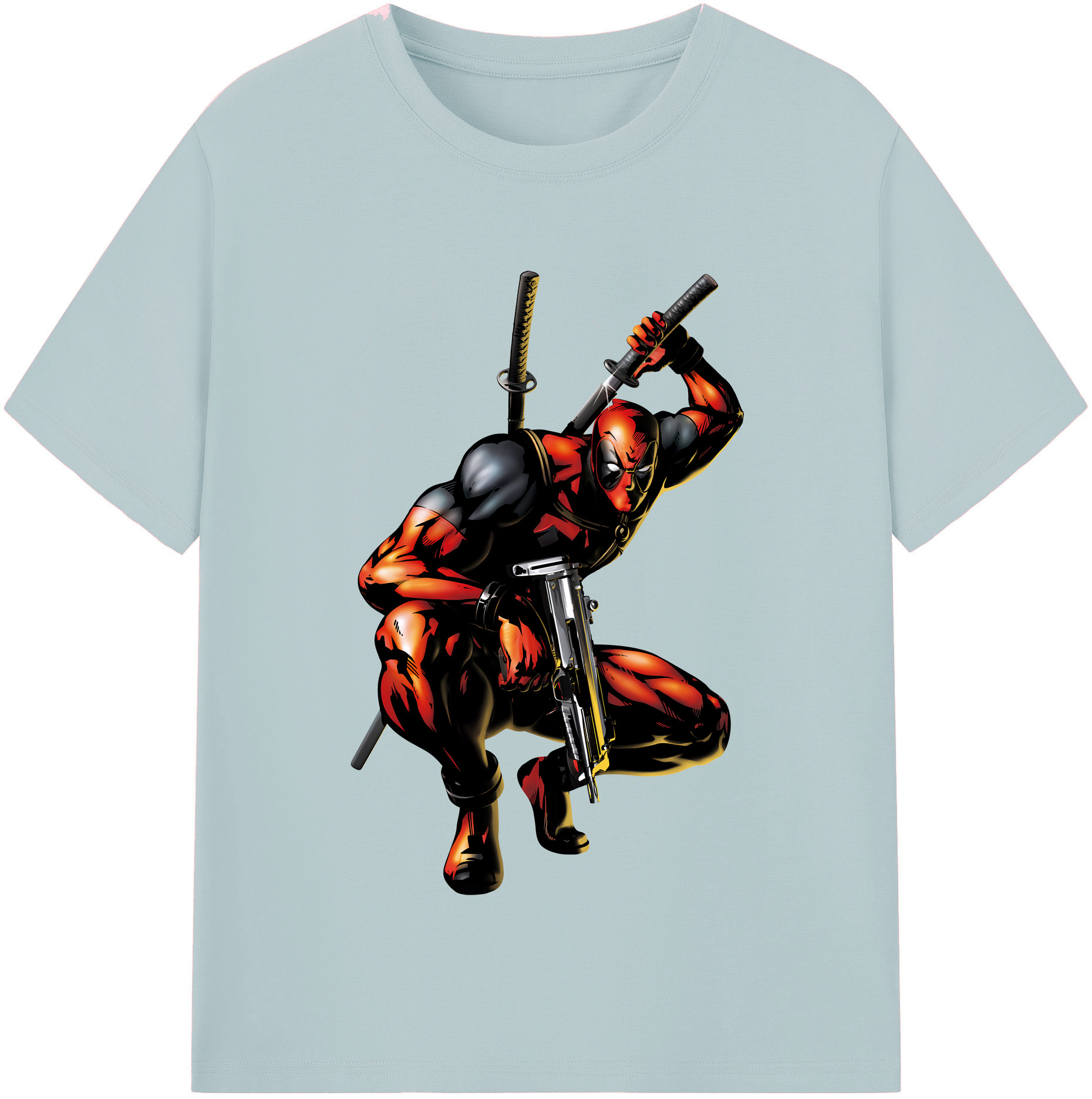 （画像用） Deadpool デッドプール 綿100％半袖Tシャツ（フロントプリント）